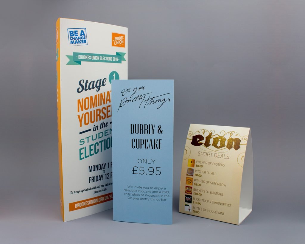 Table Tents Printing Holborn
